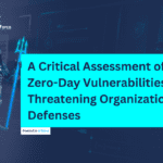 A banner for the blog post title "A Critical Assessment of Zero-Day Vulnerabilities Threatening Organizational Defenses"